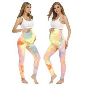 Kleidung für schwangere Frauen 2020 Mutterschaft Schwangerschaft Kleidung Batik Stretch Athletic Workout Yoga Ganzkörperhose Leggings LJ201120