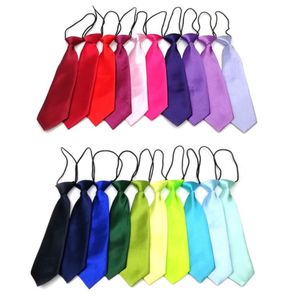 Barn slipsar bomullsgods godisfärger slips parti klä upp rent fast färg barn nack slips för halloween storlek 27,5*7 cm