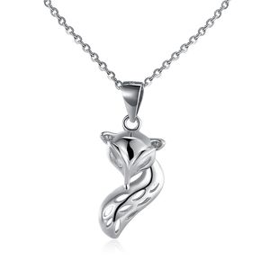 ZEMIOR 925 Sterling Silber Anhänger Halsketten Für Frauen Persönlichkeit Trendy Fox Stil Inlay Zirkon Halskette Partei Edlen Schmuck Q0531