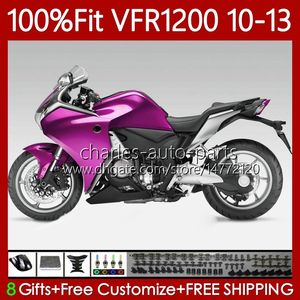 Body Wstrzyknięcie dla Honda Crosstourer Błyszczący Pink VFR1200F VFR 1200 RR CC 2011 2012 2013 2013 76NO.107 VFR1200RR VFR-1200 10-13 VFr1200x VFR1200 F X 10 11 12 13 Owalnia