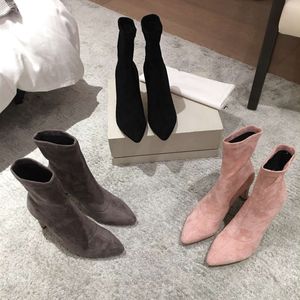 Hot Sale Luxury designer womens boots New Fashion High Heels Women Autumn and Winter Ankle Boots genuine leather Shoes size 35-40