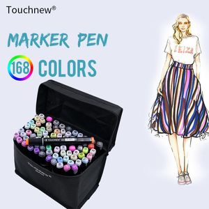 TouchNew 80色のプロフェッショナルアートマーカーセットスケッチマーカーデュアルヘッドペイントマンガ落書き​​ペン描画アートサプライ