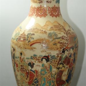 ファインオールド中国磁器塗装古い釉薬磁器花瓶収集可能磁器塗装花瓶LJ201209