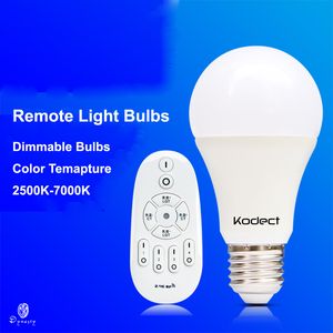 Dimmable Remote LED-lampor Smart E26 / E27 Färg och ljusstyrka Dimmning Bulb Night Light Multi Funktion för Home Lighting Fixture