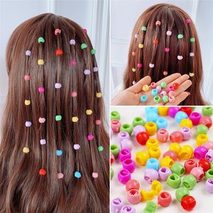 200 PCS Baby Girls Cute Candy Colors Plastic Hairpins Mini Hair Claw Clips Hair Braids Maker Beads Headwear Hair Accessories