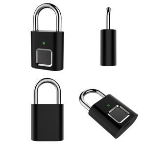 Security Door Lock Smart Keyless USB Rechargeable Fingerprint Padlock For Locker Intelligent Home Keyless Lock
