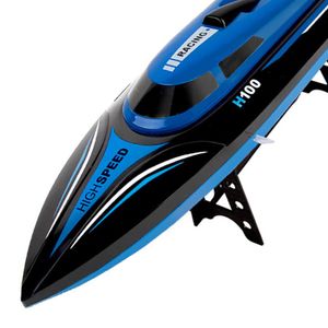 Speed Boat 2.4GHz 4CH RC Telecomando Barca da corsa ad alta velocità con display LCD Giocattoli Regalo per bambini Bambini