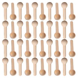 50/100/200/500/1000 pz Mini Natura In Legno Cucina di Casa Cucchiai Da Cucina Strumento Scooper Sale Condimento Miele cucchiai da caffè1