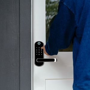 TTlock fingerprint smart wifi app waterproof button pincode Keypad electronic door lock, biometric remote control lock Y200407