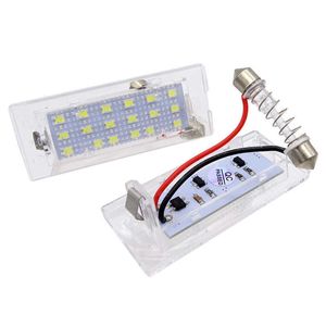 Novo 1 par de metal de carro + plástico 12v 18 SMD 3528 luz branca LED número de luzes de licença para BMW x3 E83 2003-2010 x5 E53 1999-2003