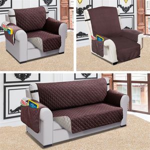 Recliner Sofa Couch Cover Pet Dog Kids Mat Protector Sofa Cover Water Resistance Quilted Reversible Sofa Covers For Living Room LJ201216
