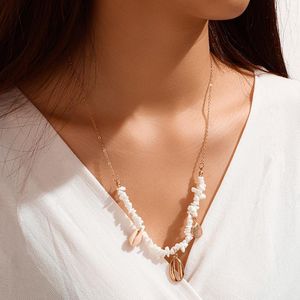 Новые 2020 моды, винтажные цепи кулон Choker Beach Gravel Shell Scallop ожерелье для женщин девочек подарки вечеринка