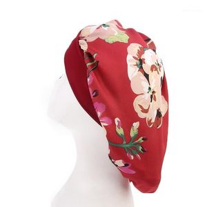 Klipsy do włosów Barrettes Kobiety Satin Sleep Cap Silk Bonnet Hat Head Cover Wide Elastic Band Chemo Caps Hijab Turbante Styling Jewelry1