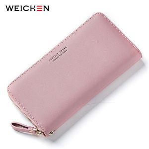 WEICHEN Wristband Women Long Clutch Wallet Large Capacity Wallets Female Purse Lady Purses Phone Pocket Card Carteras