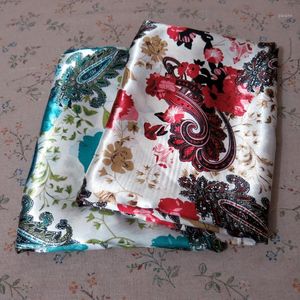 Material de poliéster suave Charmeuse Elegante Paisley Estampado floral Tela satinada para bufandas Vestidos1
