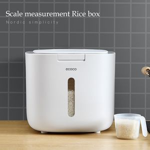 10 kg Reis-Aufbewahrungsbox, Reiszylinder, Reisbehälter, Lebensmittelaufbewahrung, Küchensammlung, versiegelter Getreideeimer, Getreide-Lebensmittelaufbewahrung 201030
