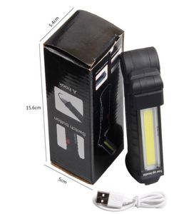 Kraftfulla ficklampor facklor 15000 lm ultraljus arbetsljus cob led magnet 5 lägen USB laddningsbar fackla lampvattentät camping