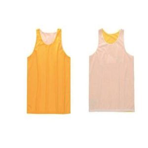 Men Anti-pilling Breathable Basketball Jerseys Polyester Anti-wrinkle College Basketball Shirts Yellow