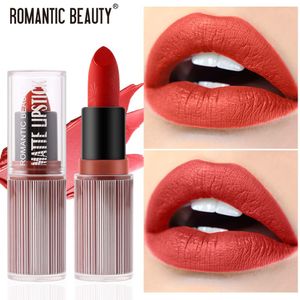 Romantischer Schönheits-Lippenstift, matt, wasserfest, langlebig, mattierter Druck-Lippenstift, 3,8 g