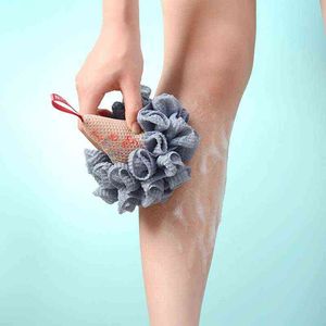 3PC Soft Shower Mesh Foaming Sponge Exfoliating Scrubber Black Bath Bubble Flower Ball Body Skin Cleaner Bathroom Accessories W220304