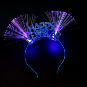 Fibra óptica luminosa fibra óptica 2021 Festa de Natal de Ano Novo Os enfeites de cabelo brinquedos luminosos em comércio exterior piscando