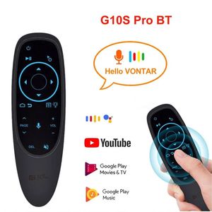 G10s pro 2.4g rato de ar sem fio google bt5.0 voz controle remoto microfone ir aprendendo 6-eixos giroscópio para android 11 10 9 caixa de tv h96 max projetor