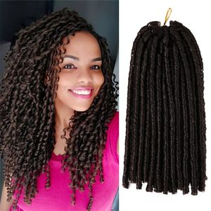 14 -calowe Faux Locs Włosy Schrochety Soft Dread i lekkie dredy szydełkowe warkocze syntetyczne szydełkowe przedłużenia włosów 30 pasm/pakiet LS07