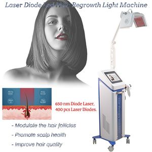 Ny hårväxt 400 st 650nm diod Laserhår Åtgärder Återrowth Machine Anti-Hair Removal Treatment Salon Equipment