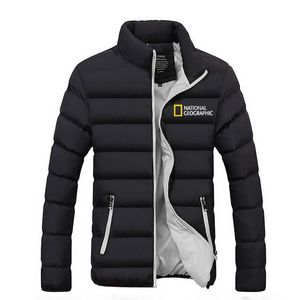 Mens 재킷 가을 겨울 패션 브랜드 남성 내셔널 지오그래픽 의류 캐주얼 조깅 코트 지퍼 방풍 스포츠웨어 2021 220212