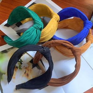 Moda Damska Opaska Szeroka Side Turban Ciepła Nakrycia Nakrycia Nakrycia Zimowa Wiosna Solidna Kolor Akcesoria do włosów Hairband