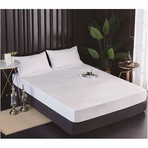 Meijuner Waterproof Madrass Protector Elastic Solid Color Bed Cover Super Soft Microfiber Sheet Set Breattable Wrinkle 220217