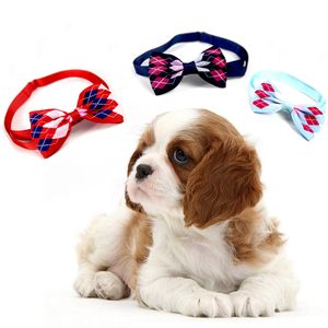 Hund Pet Bow Tie Butterfly Junction Bowknot Slips Collar Slipsar Husdjur Smycken Plastknapp Dot Ribbon Varje årstider Justerbar 1 22xd B2