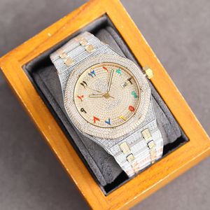 Automatische Uhr Armbanduhr Diamant 40MM Automatische Edelstahl Mechanische Herren Uhren Für Männer Stahl Swarovski Fashion Montre De Luxe L