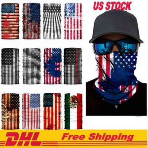 US Stock Halloween Skelett Mask Scarf Joker Headband Balaclavas Skull Masquerade Masker för Ski Motorcykel Cykling Fiske Utomhussporter