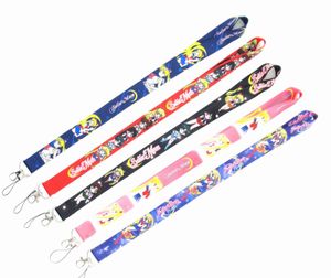 Japonês Anime Designer Manga Sailormoon Lanyard Correias Para Keys ID Credit Banga Capa Capa Distintivo Suporte Chaveiro Carteira Telefone Telefone Acessórios Acessórios