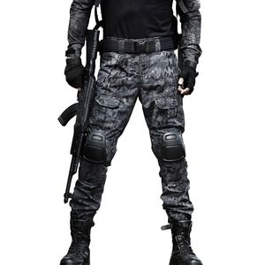 Tactical Pants Cargo Broek Mannen Militaire Kniebekleding Swat Army Airsoft Camouflage Kleding Hunter Field Work Combat Broodland T200104
