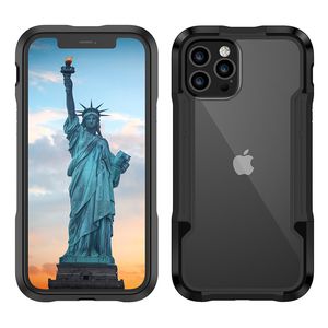 Custodia per armatura trasparente in acrilico per iPhone 12mini 12 11 Pro MAX Custodia per telefono cellulare anti-caduta in TPU per iPhone XS MAX 7 8Plus