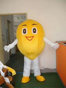 Alta Qualidade Amarelo Lemon Mascot Traje de Halloween Natal Cartoon Personagem Outfits Terno Publicidade Folhetos Clothings Carnaval Unisex Adultos Outfit