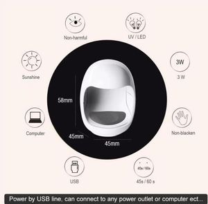 Mini Yumurta Şekli Tasarım Tırnak Kurutucular 3 W USB UV LED Lamba Tırnak Kurutucu 30 S Hızlı Kurutma Jel Lehçe Kurutma Makinesi Yeni 2021