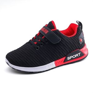 Çocuk Spor Ayakkabı Sonbahar Erkek Kız Kaymaz Patchwork Net Nefes Çocuk Sneakers Bebek Çocuk Koşu Ayakkabı Siyah Kırmızı 201130