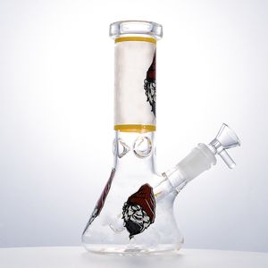 Im Dunkeln leuchtende Bong-Dab-Rigs, Bohrinsel-Wasserpfeife, runde Basis-Glasbongs mit diffusem Downstem, berauschende Glas-Wasserpfeife SCX01