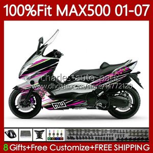 Ciało wtryskowe dla YAMAHA TMAX500 MAX-500 TMAX-500 109NO.128 Tmax MAX 500 T max500 ROSE LINE 2001 2002 2003 2004 2004 2005 2006 2007 T-MAX500 01 02 03 04 05 06 07 OEM ŁwyŻywność