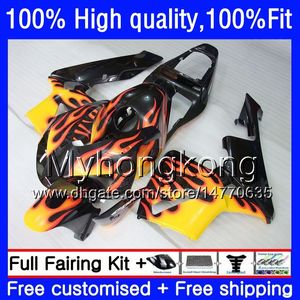 Injektion OEM för Honda CBR 600RR 600F5 600CC CBR600 RR F5 03 04 Gula flammor 49HM.28 CBR600RR 03 04 CBR600F5 CBR 600 RR 2003 2004 Fairings