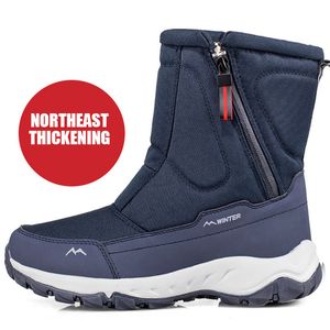 New Winter Boots Men Women Warm Booties Comfortable Men triple black red grey Fur Flats Driving Footwear Men Snow Boots