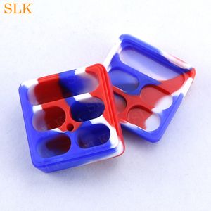 wholesale nonstick wax containers silicone box 25ml silicon container food grade jars dab tool storage jar oil holder for vaporizer vape