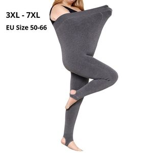 Plus Size 10XL 7XL Alta elastico in vita Velluto invernale Addensare Leggings da donna Pantaloni caldi Pantaloni spessi Leggins Mujer Invierno 211221