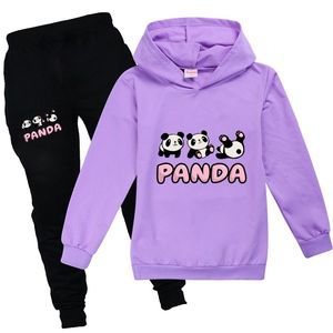 Vestiti autunnali per bambini Moda manica lunga Panda Kawaii Ragazze adolescenti Abbigliamento 12 14 anni Halloween Ragazzi Abiti Camisetas 201127