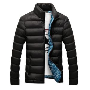Mens Quilted Jackets оптовых-Мужские куртки зима Parka мужчины осень теплая варевая одежда бренд Slim Mens Coats повседневная ветровка стеганая M XL