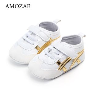 Nova Primavera Outono Criança Criança Bebê Recém-Newborn Menina Menino Sola Macio Anti-Skid Sneaker Casual Esporte Sapatos Prewalker LJ201104