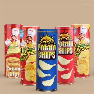 Grappige Aardappel Chip Can Jump Spring Snake Toy Gift April Fool Day Halloween Party Decoratie Jokes Prank Trick Fun Joke Toys1